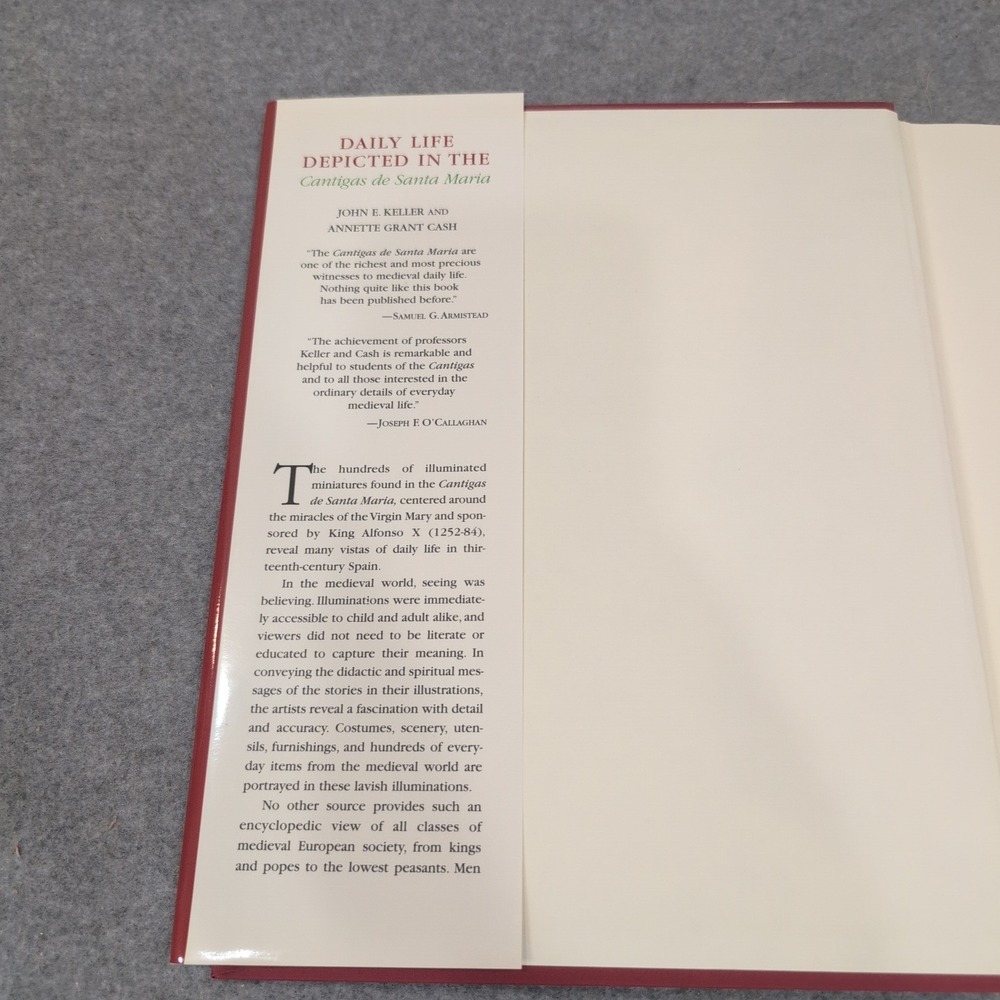 Daily Life Depicted in the Cantigas de Santa Maria Keller Cash Hardcover 1998 - Picture 3 of 5